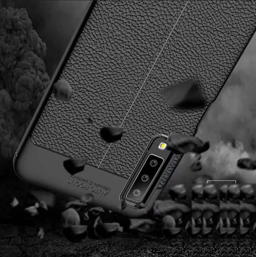 Броня противоударный мягкий чехол для samsung Galaxy A7 2018 задняя крышка телефона