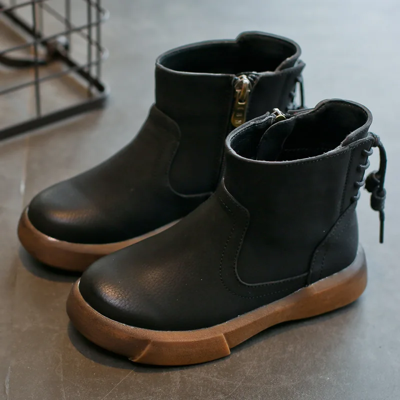 Детские зимние сапоги для девочек 2018 Осень детская обувь мода маленьких пинетки