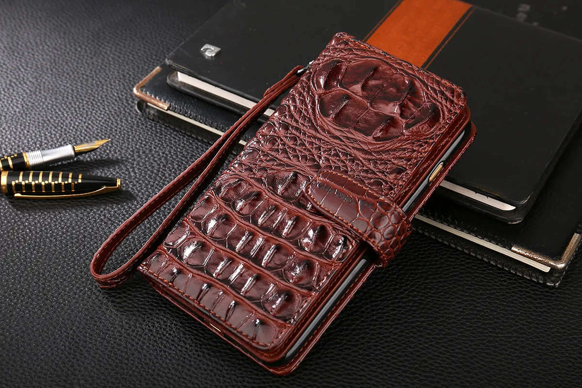 3D роскошный дизайнерский крокодиловый Флип Натуральная кожа кошелек чехол для