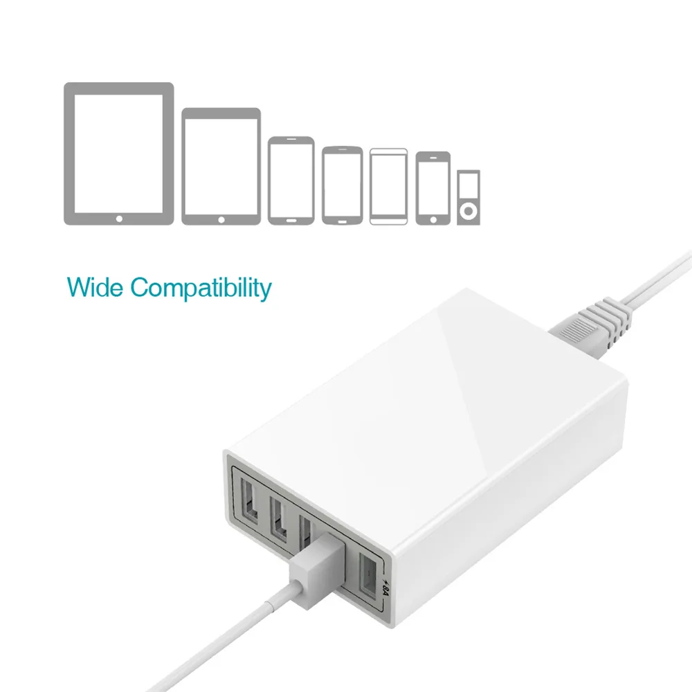 Быстрая зарядка 10 портов несколько USB зарядное устройство несколько устройств зарядка 5V10A 50 Вт смарт Быстрая зарядка usb зарядное устройство для iPhone xiaomi