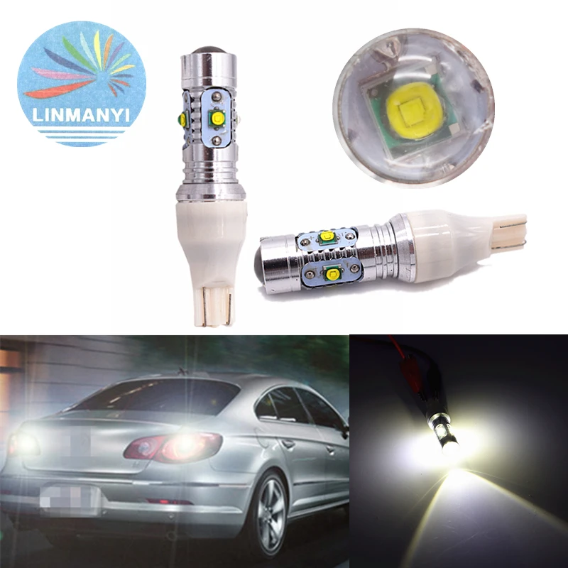 

2PCS Car Led 906 921 912 W16W T15 25W 5LED Super bright Reverse Lights Clearance Lights Backup Lamp Brake Lights Tail Bulb White