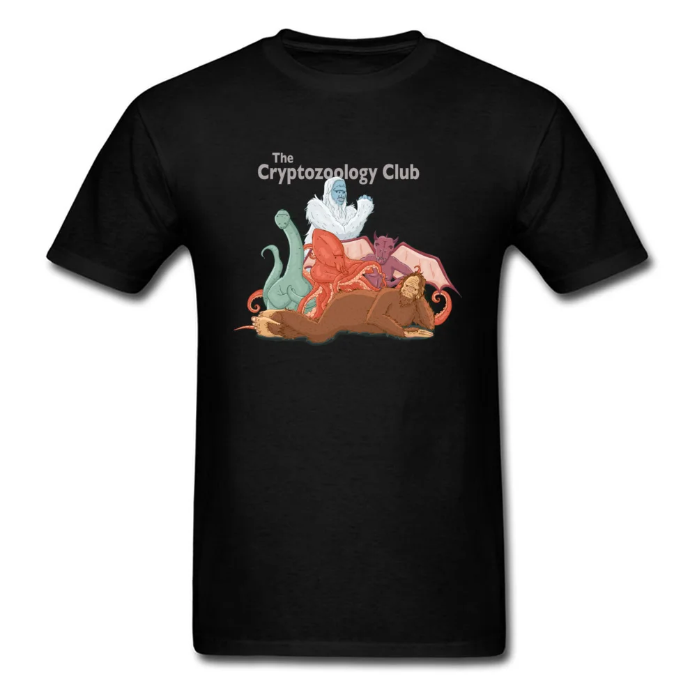 Новинка 2018 футболка Мужская Cryptozoology Club с героями мультфильмов неодимовые летние