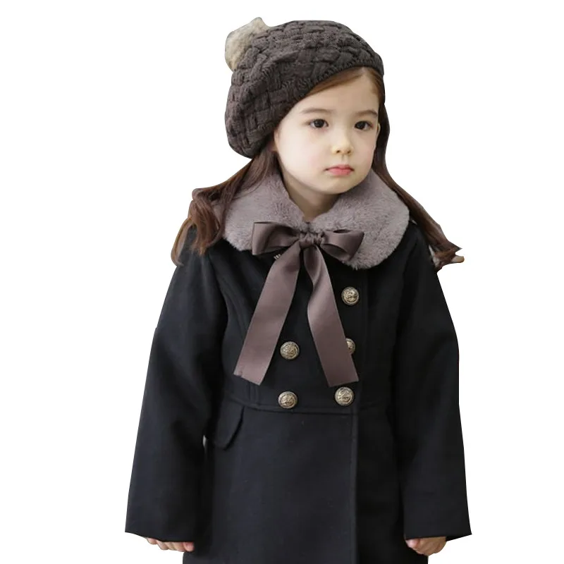 Милый тонкий берет для девочки 1-7 лет детский ветрозащитный вязаный зимняя