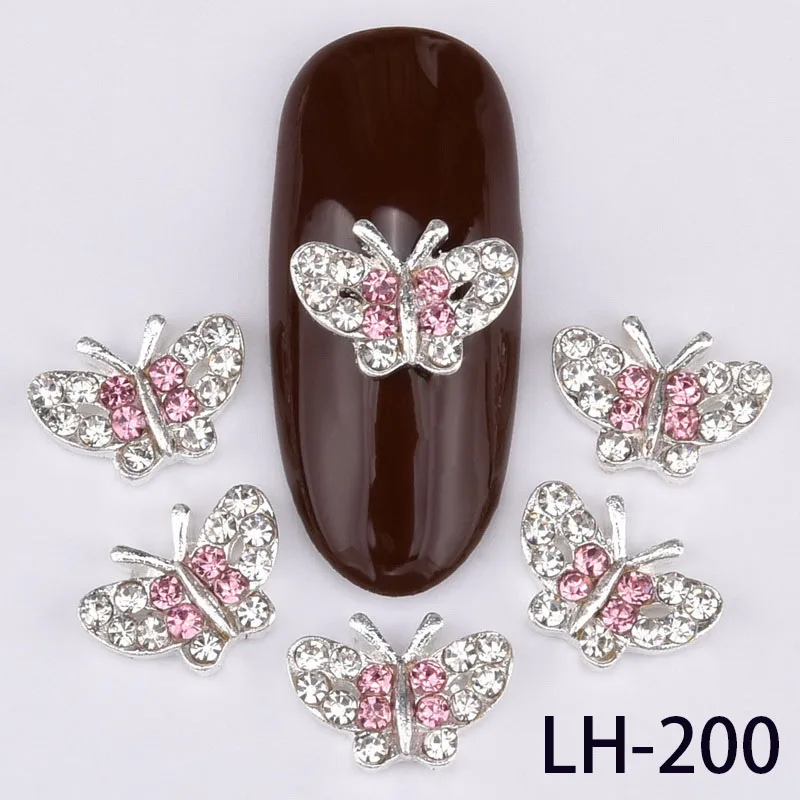 LH-200 10 шт животные 3D украшения для ногтей, змея утка бабочка лиса Сова гламурный сплав маникюрный орнамент, аксессуары для ногтей LH190-201 - Цвет: LH-200