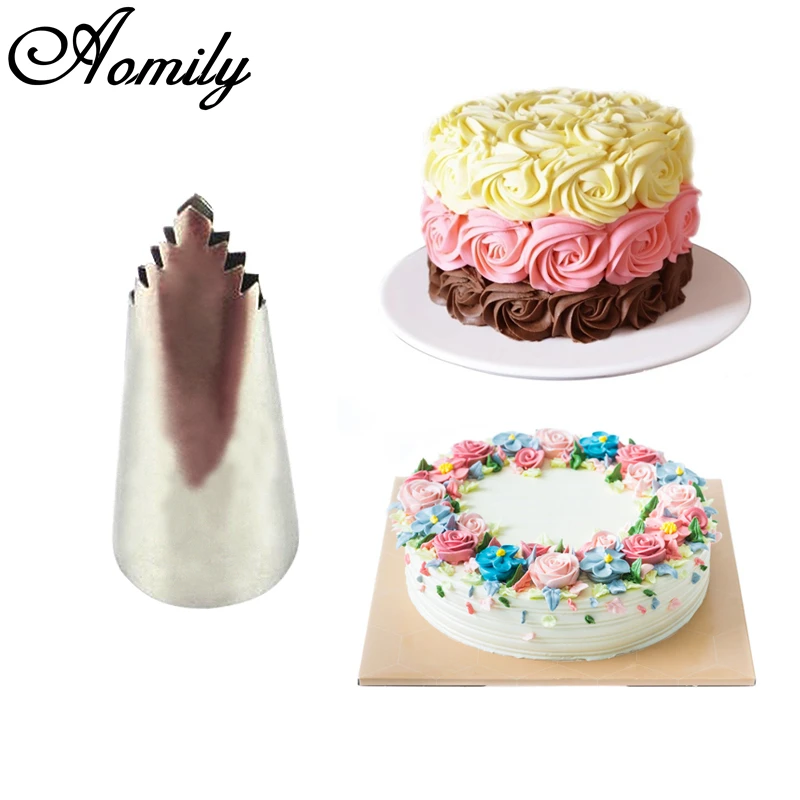 Насадки для глазировки Aomily в форме листьев насадка украшения из нержавеющей