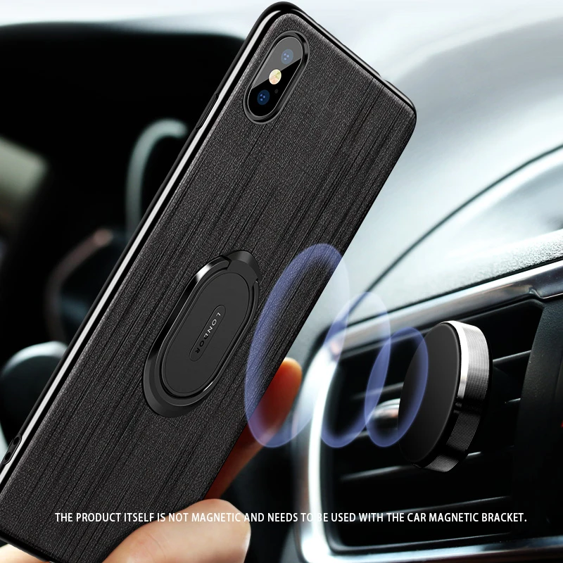 Luxury Ultra-thin Phone Case For iPhone X XR XS Max 6 6s 7 8 Full Shockproof Cover Plus With Holder Ring |