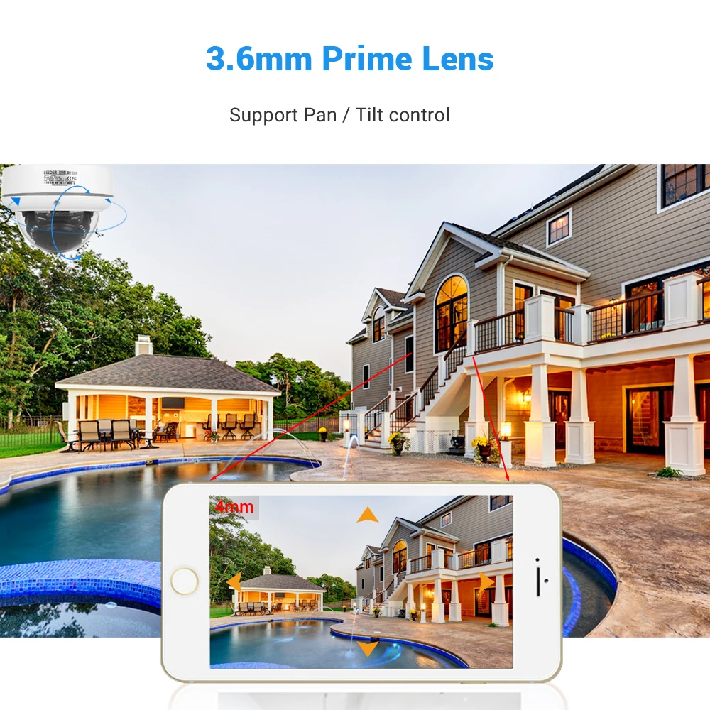 3MP 1080P IP камера Smart Security 3 6 мм Onvif ИК Ночное Видение купольная H.265 CCTV|Камеры