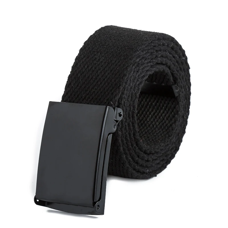 Пояс унисекс для мужчин и женщин однотонный холщовый ремень высококачественные