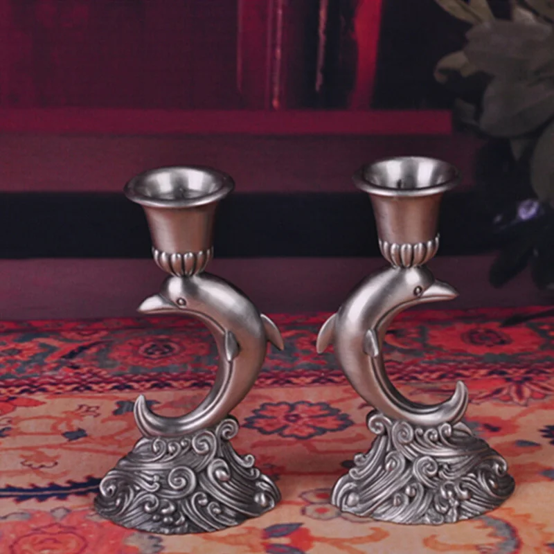 1 пара дизайнерские подсвечники с дельфинами подсвечник для рукоделия подставка