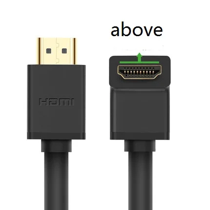 UGreen hdmi кабель 90 градусов угол изгиба skyworth hisense hd кабель для передачи данных телеприставка подключение ТВ 1 м 3 - Цвет: above