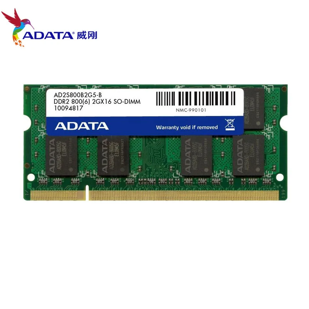 AData DDR2 2GB 800MHz PC2 6400S для intel AMD DDR 2 2G 800 Ноутбук RAM SO DIMM 200 контактный|Оперативная