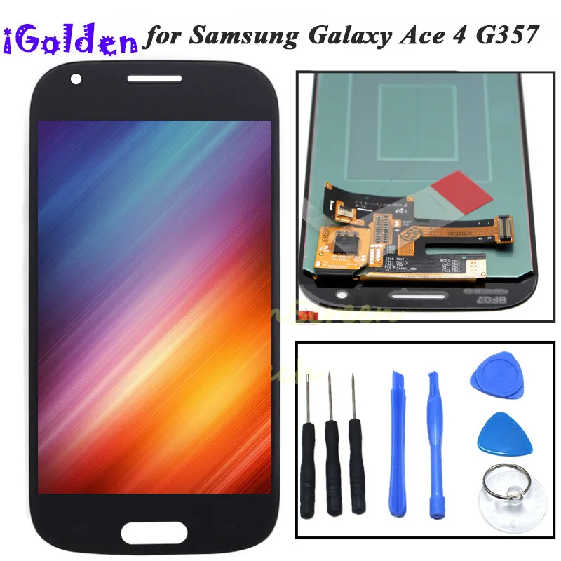SUPER AMOLED ЖК дисплей для Samsung Galaxy Ace 4 с дигитайзером сенсорного экрана в сборе