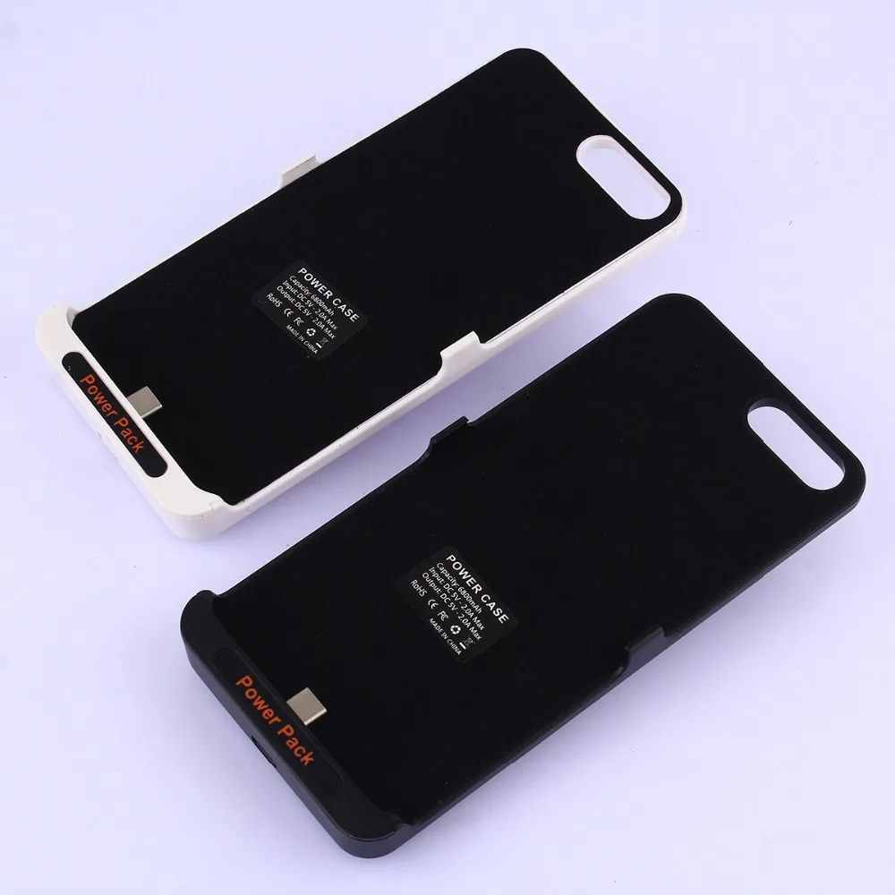 Black 6800mAh Battery Backup Charger Case for MI NOTE 3 with kickstand (Black White) |