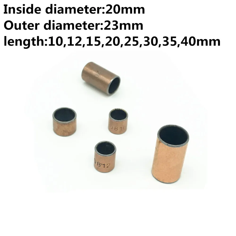 

10pcs SF-1 The Inside Diameter of 20mm Self Lubricating Composite Bearing Bushing Sleeve SF1 Copper Sleeve Oilless Bushing