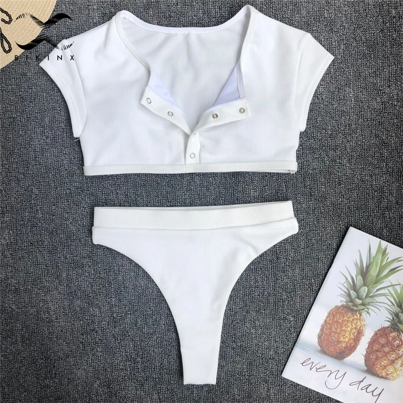 Bikinx высокая Талия бикини 2018 спортивные купальники женские купальный костюм