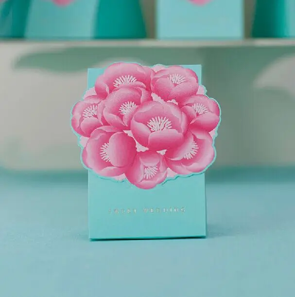 50 шт./лот коробка для конфет с цветами свадебных торжеств и подарков | Дом сад