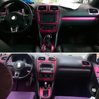 for volkswagen vw golf 6 gti r20 mk6 interior central control panel door handle 3d 5d carbon fiber stickers decals car styling