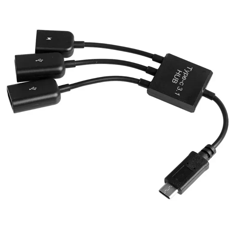 3 в 1 USB Type C к Micro 2 0 адаптер питания хост концентратор OTG hyq|USB-хабы| |