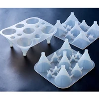 11 cells 3d pyramid cones shaped silicone moulds mold for resin epoxy diy jewelry pendant making tools handcraft home decor