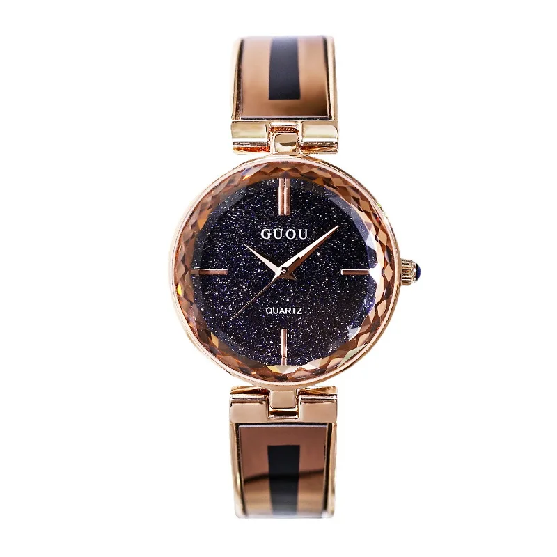 2019New star fashion Lady Wrist Watch Big Round Dials steel bracelet Watchband Simple female Quartz Watches