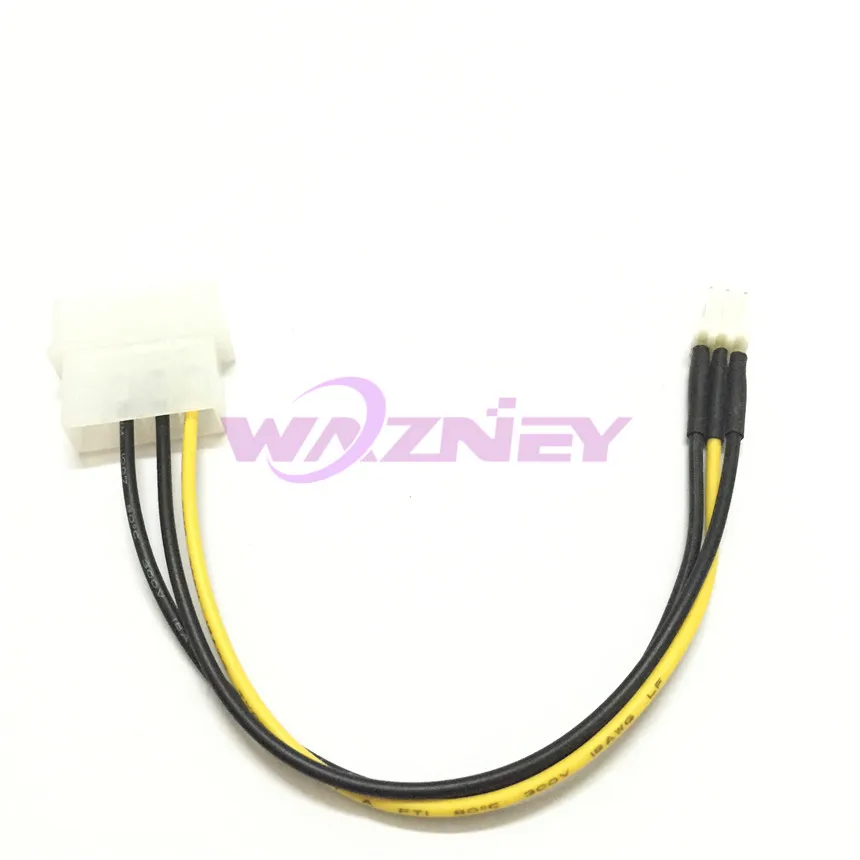 1000 компл./лот * 20 см Компьютерный Вентилятор IDE 4 Pin Molex Male To 3 кабель адаптера