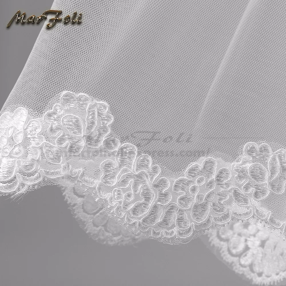 Новинка хит продаж 0 90 метров в длину романтическая дешевая Фата для невесты