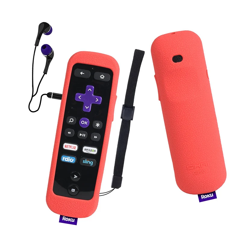 red only case Для Roku 2 3(4230 4200 4210) 4 Prime+ RC54R Roku игровой пульт управления Чехлы SIKAI противоударный защитный чехол - Цвет: red only case