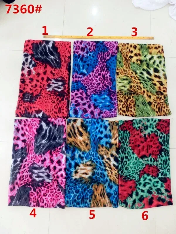 Мягкая шифоновая ткань с леопардовым принтом шириной 145 см для шарфа и повязки на