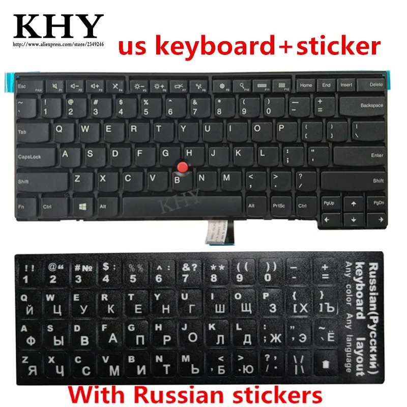 Оригинальная клавиатура US RU RUS для ThinkPad L440 L450 L460 T431S T440 T440P T440S T450 T450S T460 fru 04Y0847 04Y0885