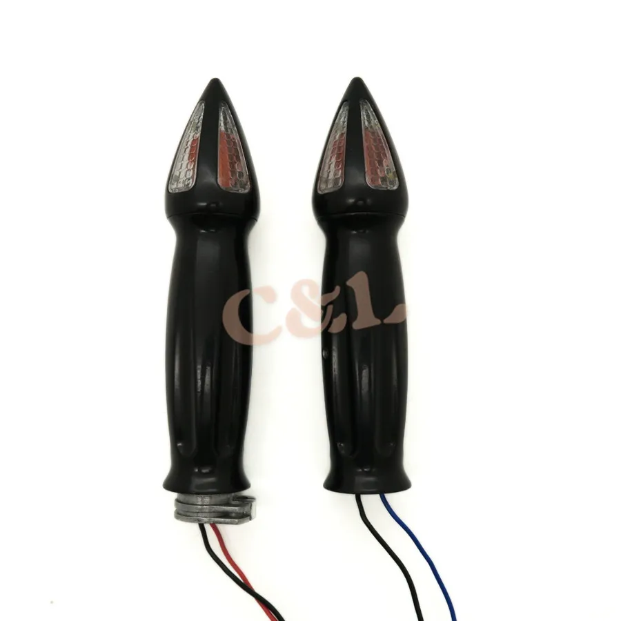 Мотоциклетные черные 7/8 &quot22 мм ручки на руль указатели поворота для Harley Honda Yamaha