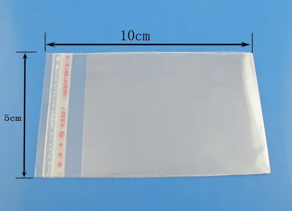 DoreenBeads 200PCs Clear Self Adhesive Seal Plastic Bags 5x10cm (Usable Space 8x5cm) | Украшения и аксессуары