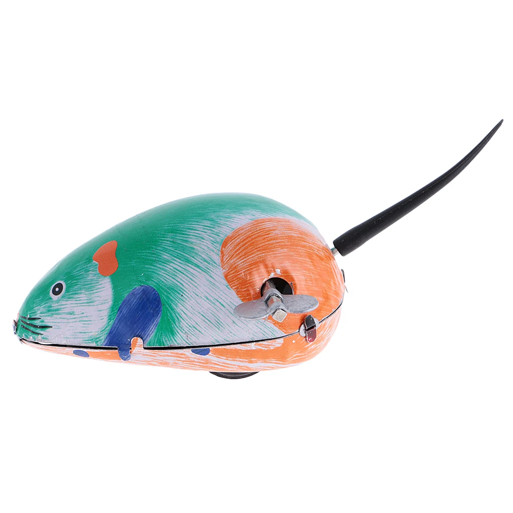 Novelty Metal Iron Mouse Wind Up Toy Small Animals Crawl Clockwork Classic Toys Girl Birthday Gift for Kid Children | Игрушки и хобби