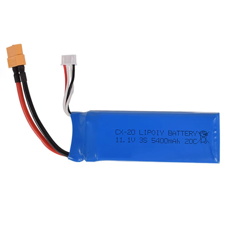Литий полимерная батарея 11 1 В 5400 мА/ч 20c Lipo Разъем XT60 CX 20 X380 V303 V393 2 4G для гоночных
