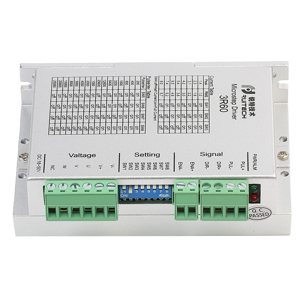 Контроллер шагового двигателя Rtelligent 3R60 3 Phase1.4 8.0A 24 50VAC/DC контроллер драйвера для