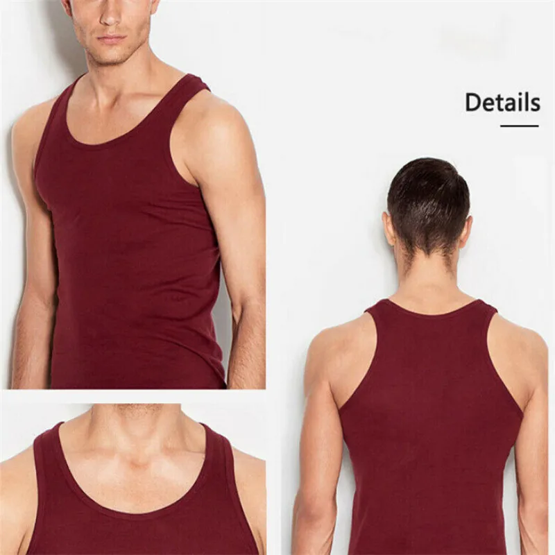 Майка Мужская Спортивная модная майка для бодибилдинга без рукавов с квадратным