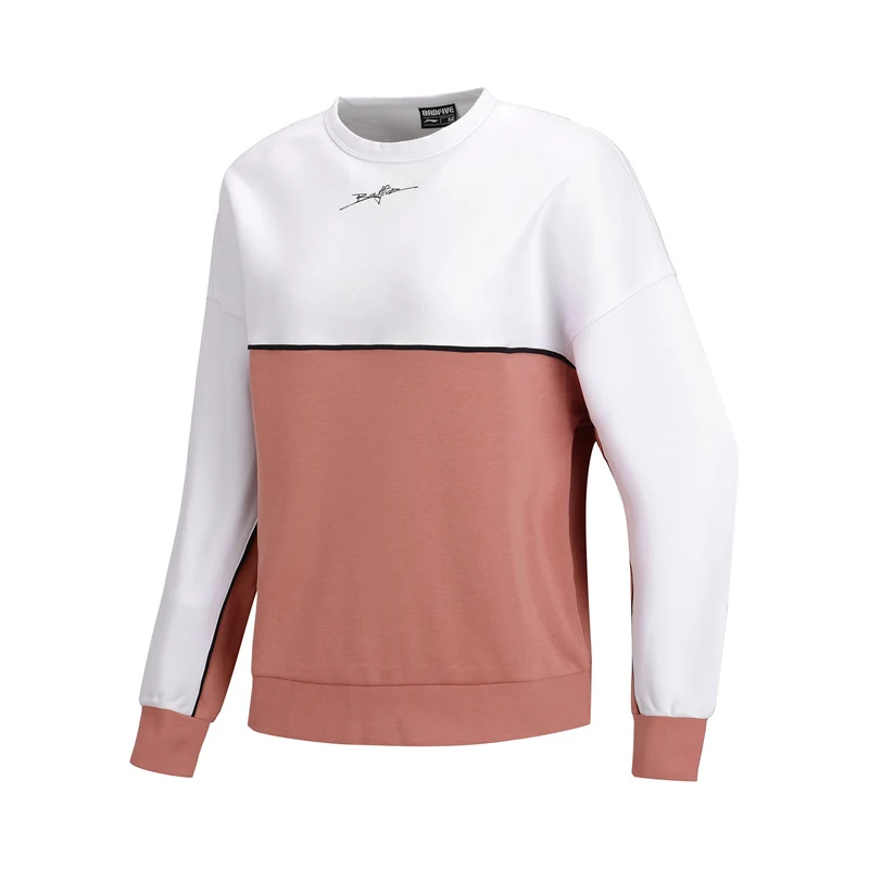 Li-Ning женский баскетбольный свитер, теплый флис, свободный, 66% полиэстер, 34% хлопок, хит цвета, подкладка, спортивный топ, толстовки AWDN852 WWW996 - Цвет: AWDN852-2H