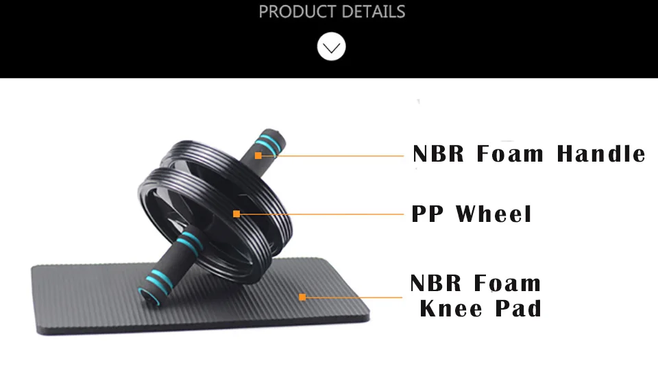 Quality Double-wheel Ab Abdominal Press Silent Wheel Rollers Crossfit Exercise Equipment for Body Building Fitness Gym Free Pad | Спорт и