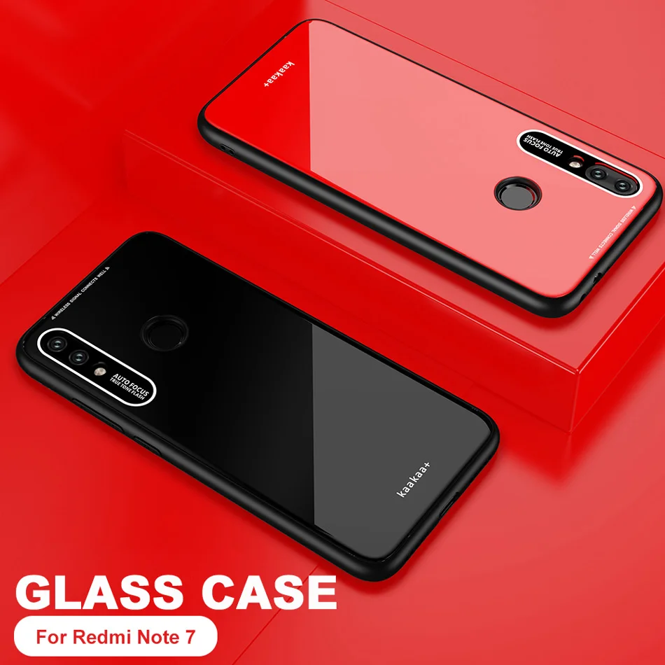 Redmi 7 Leica Lens Tempered Glass Case For Xiaomi Note Luxury Glitter Silicone TPU Frame Hard Full Back for | Мобильные телефоны и
