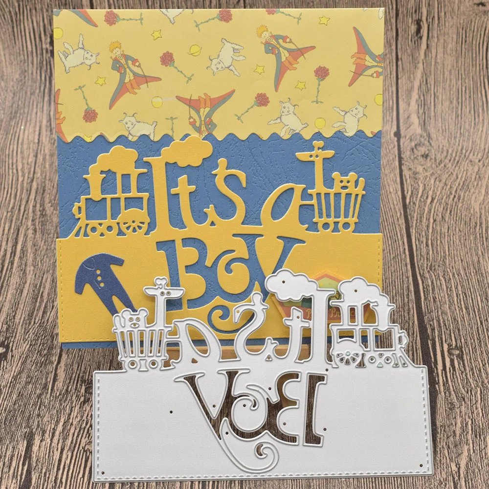 Это мальчик буквы металла резки штампы слова для скрапбукинга альбома Детские