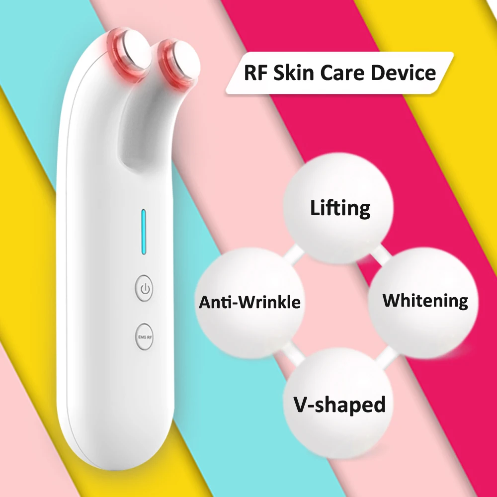 

EMS Face Skin Stimulation RF Radio Frequency Face Lifting Wrinkle Removal Anti-aging Photon Rejuvenation Home Use Beauty Machine