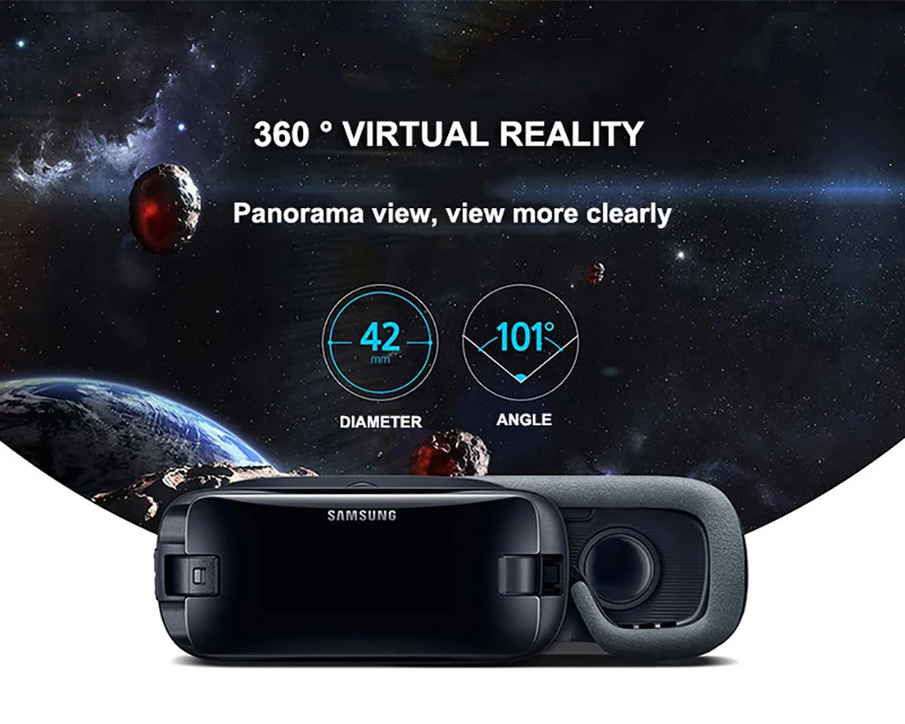 Gear VR 5,0 3D очки samsung VR 3D коробка для смартфонов samsung Galaxy S8+ Note7 Note 5 S7 S9 с контроллером Bluetooth
