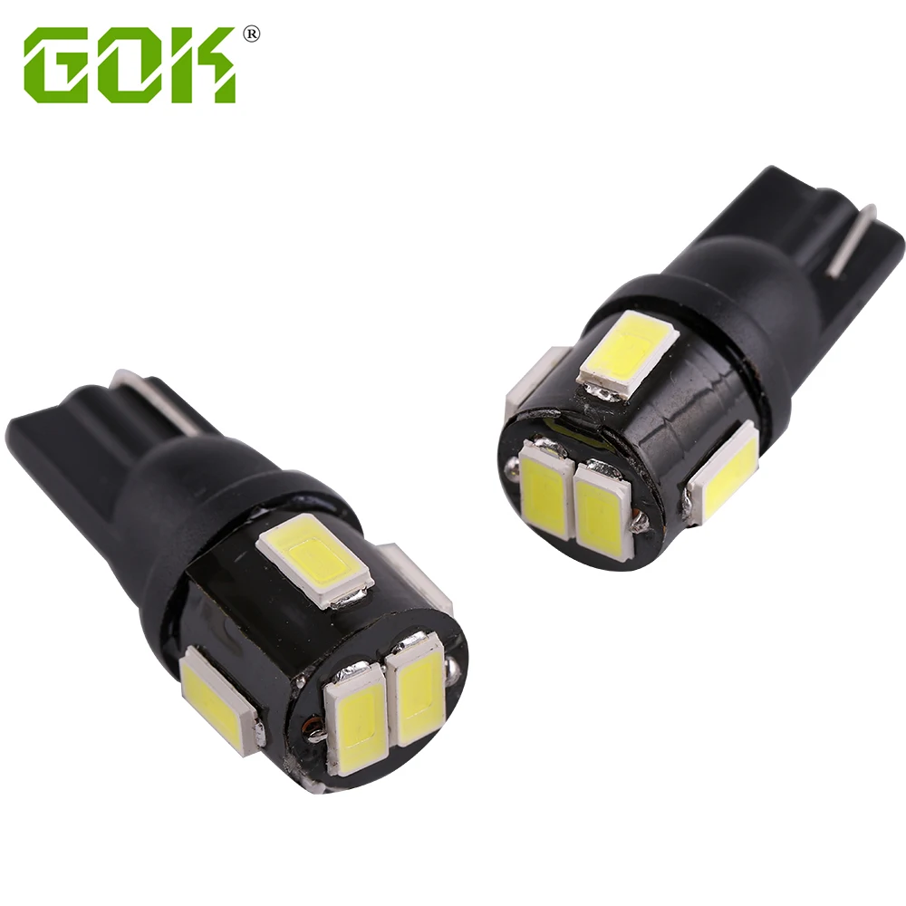 

4 шт. T10 LED W5W 6smd 5730 Светодиодные лампы Автомобильный свет 194 168 зазор считывание номерного знака Лампа Интерьер Купол огни 12В 6000k