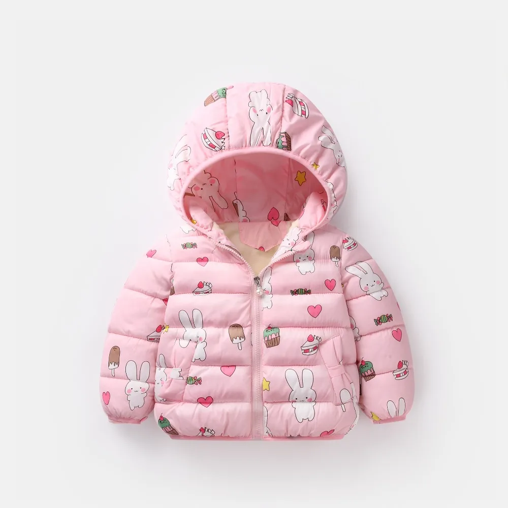 Зимние теплые пальто для маленьких девочек детские повседневные хлопковые