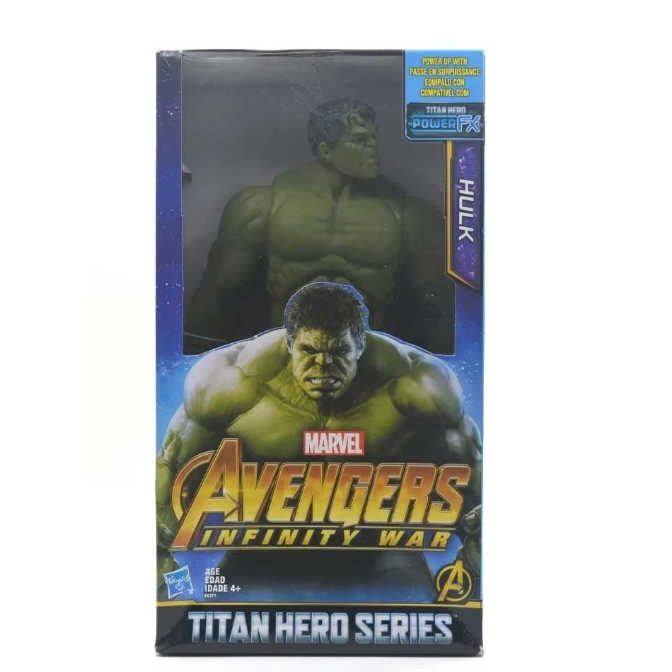 New Hulk with box 30 см Marvel Мстители 4 конечная игра игрушка танос Халк человек паук Железный человек Тор Росомаха Черная пантера Веном фигурка ребенка - Цвет: New Hulk with box