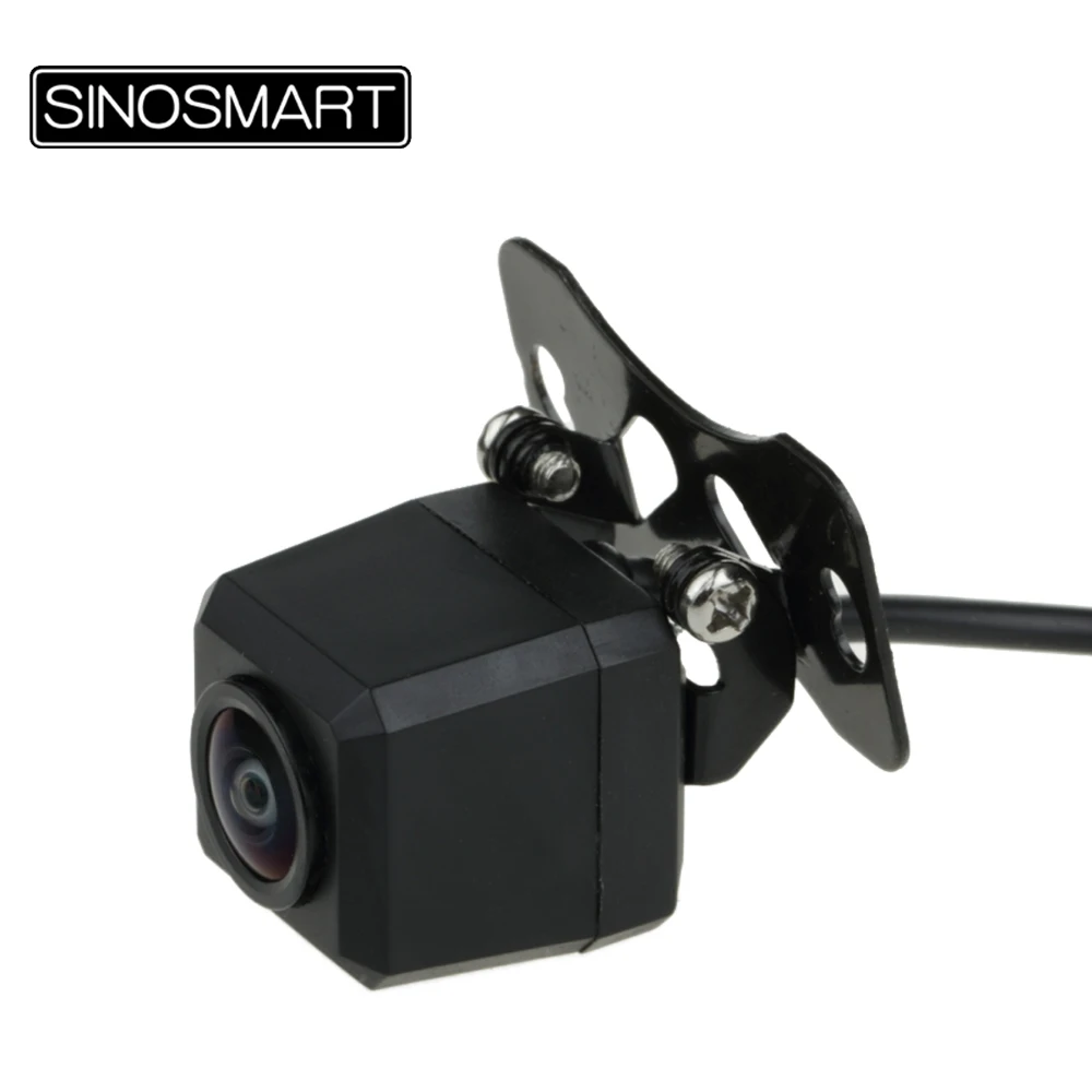 SINOSMART, универсальная, с широким углом обзора, портативная, с обратной парковкой, камера с регулируемым объективом, крепкая установка с винтом из нержавеющей стали