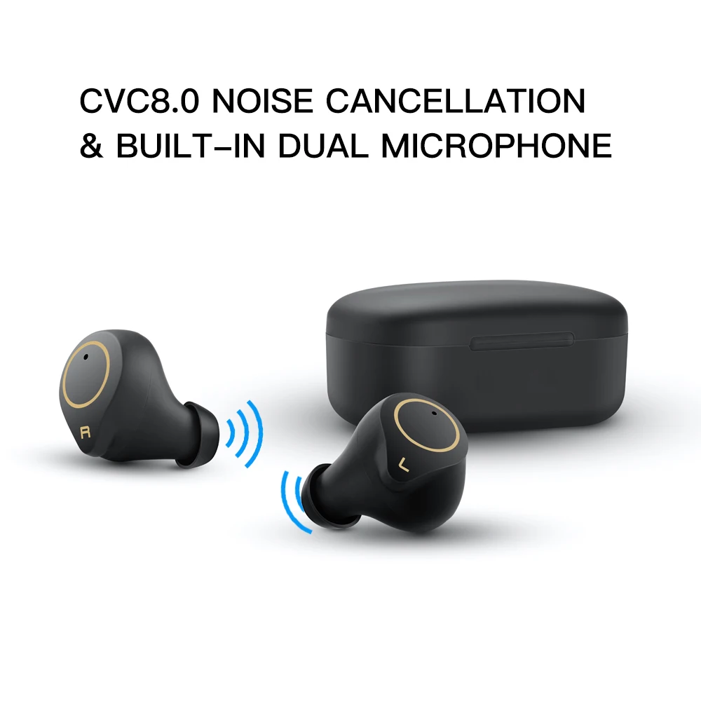 TWS Bluetooth наушники V5.0 CSR чипы спортивные истинные беспроводные вкладыши стерео HIFI