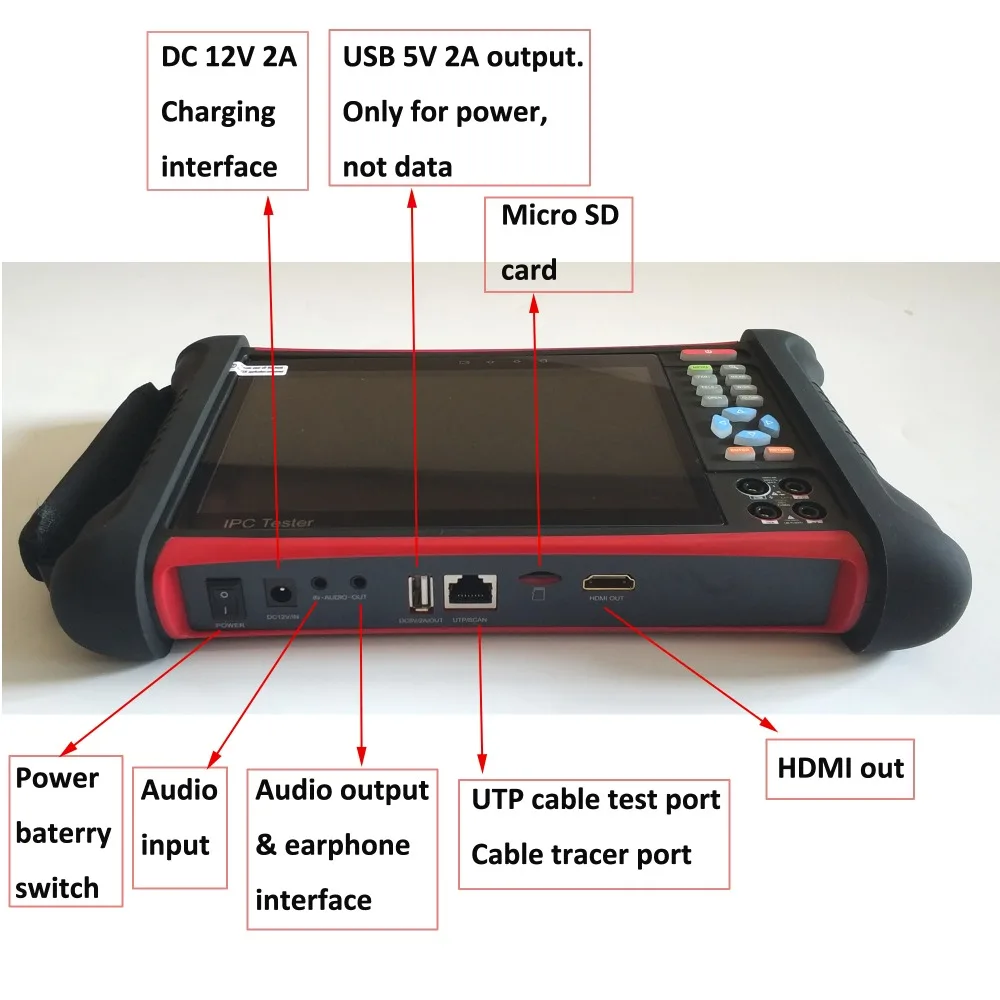 5 шт./лот профессиональный ручной тестер CCTV 8 Мп МП 4K IP + AHD CVI TVI SDI digital multi mete optical power