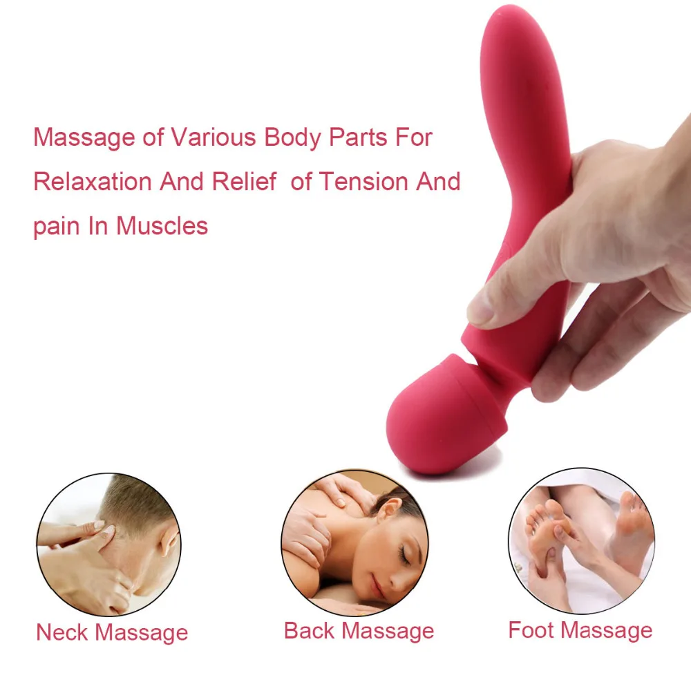 Беспроводной Вибратор-палочка 10-скоростной двухмоторный водонепроницаемый