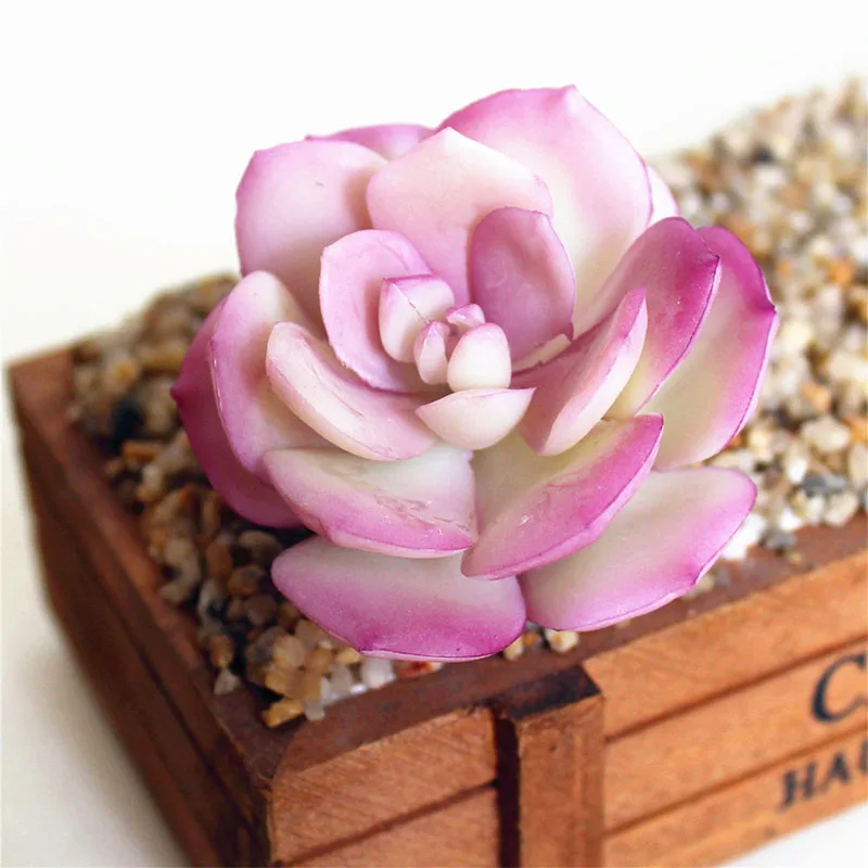 Charming Accessories Flocking DIY Mini Plant Plastic 1pc New Bridal Bouquet Fashion Purple Succulents Flower wall Floral