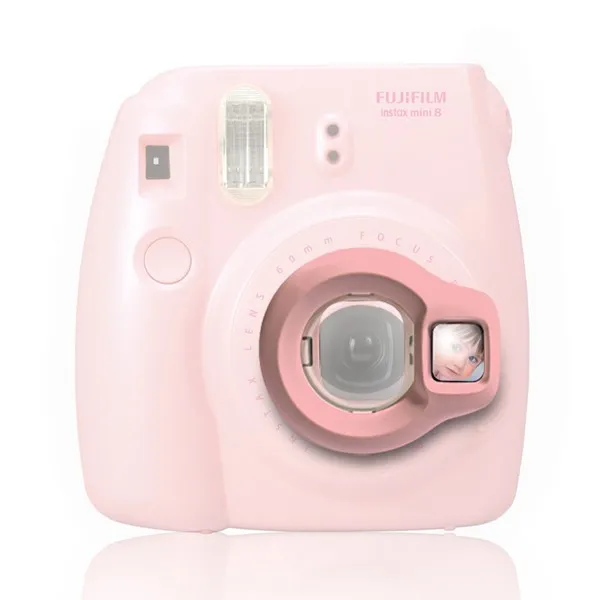 Fuji Fujifilm Instax Mini 8 мгновенная фотокамера-розовый+ крупным планом объектив селфи зеркало